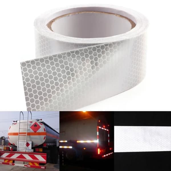 10m x 5cm självhäftande tejp ljus reflekterande tejp färg i vitt