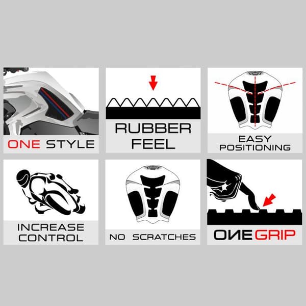 Tankpad cover til siden af tanken YAMAHA ONEDESIGN HDR275 sort