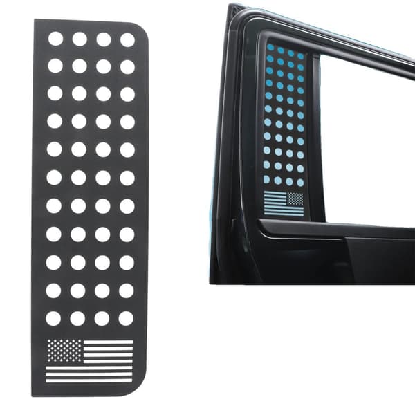 Jeep Wrangler JK Bagdørsvinduesdekaler, Holdbar Aluminiumlegering, Mat Sort Finish,sort