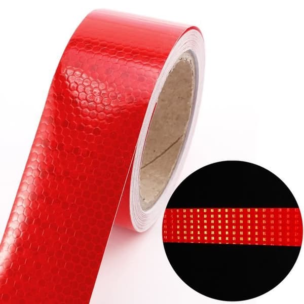 10m x 5cm självhäftande tejp Tejp Reflekterande ljusfärg i rött