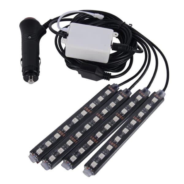 Belysning bilgolv 36st LED 4i1 RGB Neon - Fjärr