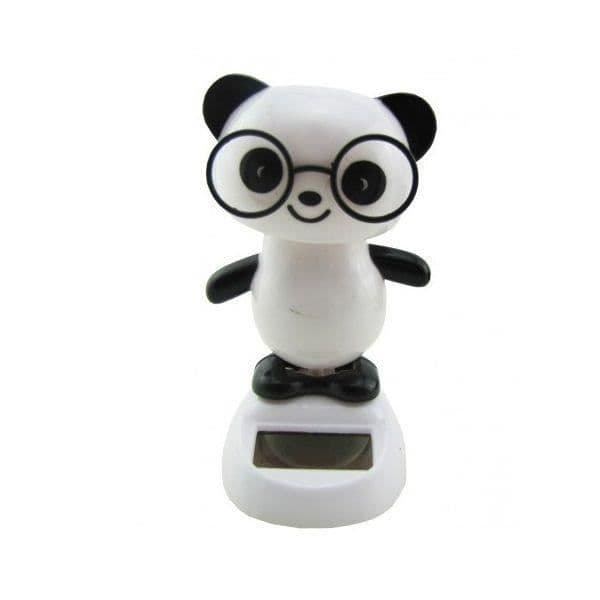 Animerad Solar Panda Figurine Solar Energy Panda