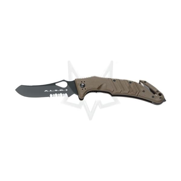 Fox Alsr 2 stängbar kniv, Hydroglider Lama Clip Point, M - Co Fortene Green NATO