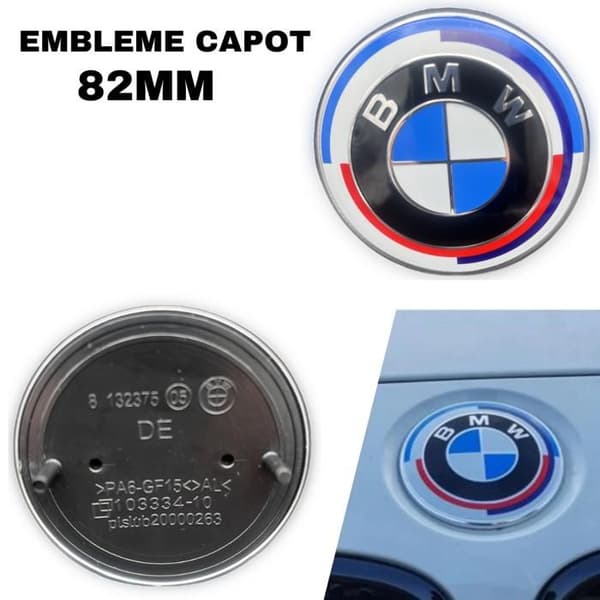 Logotyp - BMW - 50th Anniversary Edition - 82MM - Svart - Bil