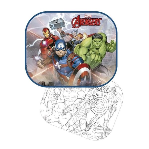 Solskydd för Bil - Avengers - 2PCS - UV - Blå - Framskärm