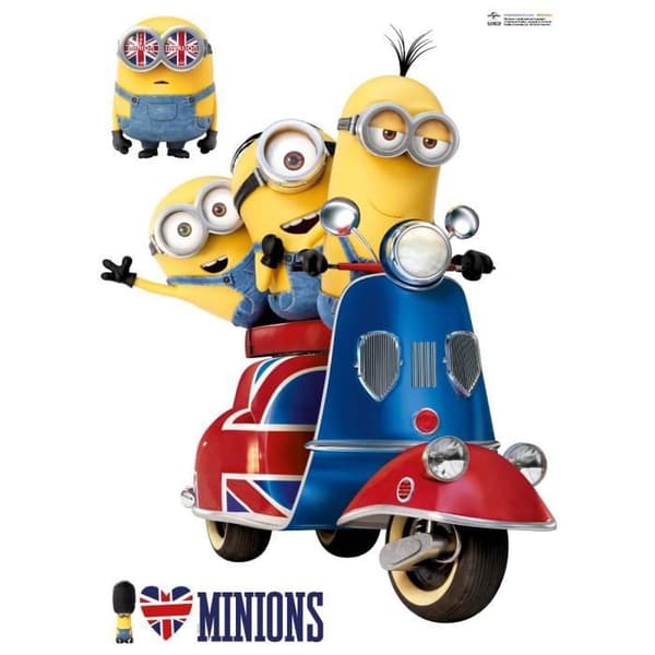 Jätte Bob Kevin Stuart-klistermärken på Vespa The Minions