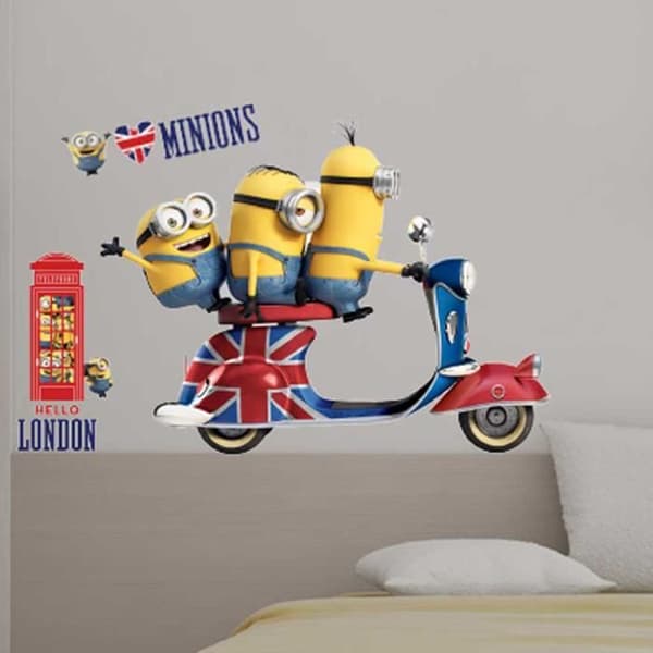 Klistermärken - Universal - Vespa - Gul - 85 x 66 cm - Färdigskurna och flyttbara