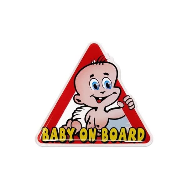 3D-dekal Baby on Board, 68 x 60 mm
