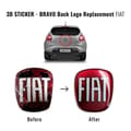 Miniatyrbild 3 av 3: Fiat 3D Replacement Logo Sticker för Bravo, Rear