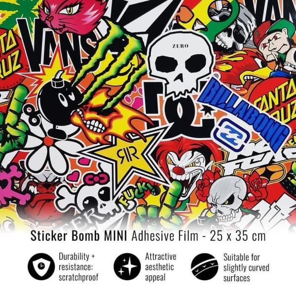 Självhäftande omslagsfilm för bilar, Sticker Bomb, 35 x 50 cm