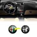 Miniatyrbild 3 av 4: 3D-dekal - Alfa Romeo - Ratt - Diameter 40 mm - Flexibel - Officiell Abarth-produkt