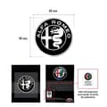 Miniatyrbild 2 av 4: 3D-dekal - Alfa Romeo - Ratt - Diameter 40 mm - Flexibel - Officiell Abarth-produkt