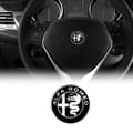 Miniatyrbild 1 av 4: 3D-dekal - Alfa Romeo - Ratt - Diameter 40 mm - Flexibel - Officiell Abarth-produkt