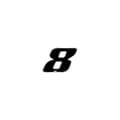 Miniatyrbild 1 av 4: Sticker Number 8 Adhesive Number Motorcykel, Svart Krom, Mini 27 x 37 mm