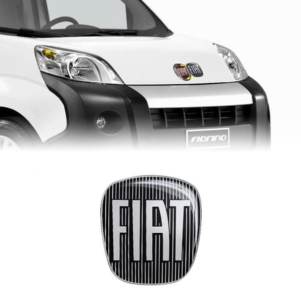 Klistermärke - Fiat - Fiorino - 3D - Svart - 2 delar - 90 x 81 mm