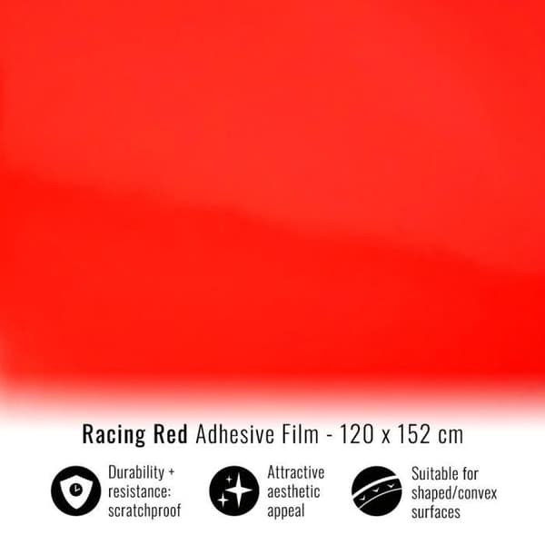 Film Adhésif - Racing - Röd Race - 120 x 152 cm - Hållbar - Rivtålig