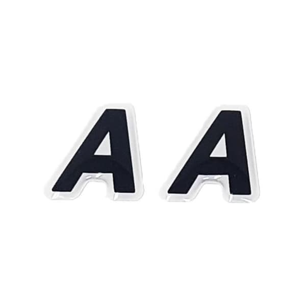 3D-klistermärke självhäftande bokstäver par "A"