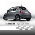 Miniatyrbild 1 av 4: Rutiga självhäftande remsor för Fiat 500 Sidor, Vit