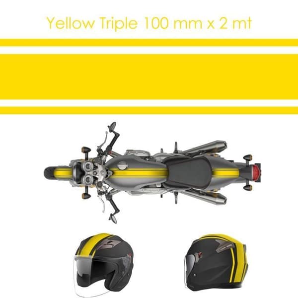 Tejp - Icke specificerad - Trippel - Gul - 100 mm x 2 mt - Väderbeständig