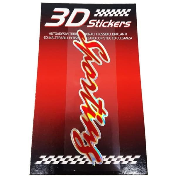 Dekal 3D Sporting Red, 90 x 28 mm