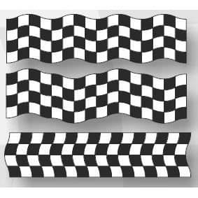 Silver Checkerboard Modular Kit Sticker, 4 delar, 25 x 23 cm