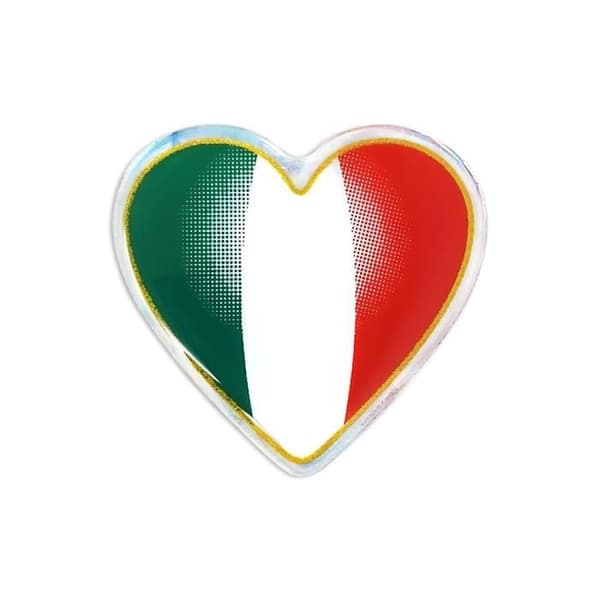 Klistermärke 3D Heart Italy, 41 x 38 mm