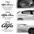 Miniatyrbild 3 av 4: Autocollants - Alfa Romeo - 13 cm - Vit - 2 Stycken - Enkel applicering
