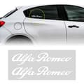 Miniatyrbild 1 av 4: Autocollants - Alfa Romeo - 13 cm - Vit - 2 Stycken - Enkel applicering