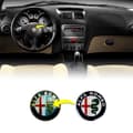 Miniatyrbild 3 av 4: 3D-dekal - Alfa Romeo - Ratt - Diameter 40 mm - Flexibel - Officiell Abarth-produkt
