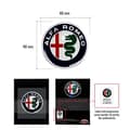 Miniatyrbild 2 av 4: 3D-dekal - Alfa Romeo - Ratt - Diameter 40 mm - Flexibel - Officiell Abarth-produkt