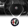 Miniatyrbild 1 av 4: 3D-dekal - Alfa Romeo - Ratt - Diameter 40 mm - Flexibel - Officiell Abarth-produkt