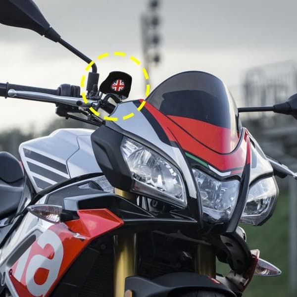 Sponge Armband - Motorcykel - England Flagga - Svart - 70 x 85 mm - Absorberar olja