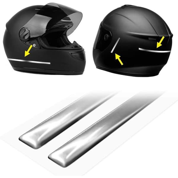3D-Klistermärken - Krom - 1 x 30 cm - 4 Stycken - Motorcykel - Rep-skydd