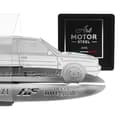 Miniatyrbild 2 av 4: Dekorationsobjekt - Lancia - HF Delta Integrale - Graverad silhuett - Rostfritt stål - Transparent vitrin