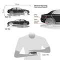 Miniatyrbild 4 av 4: Alfa Romeo 156 graverad bilsiluettmodell i rostfritt stål