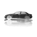 Miniatyrbild 1 av 4: Alfa Romeo 156 graverad bilsiluettmodell i rostfritt stål