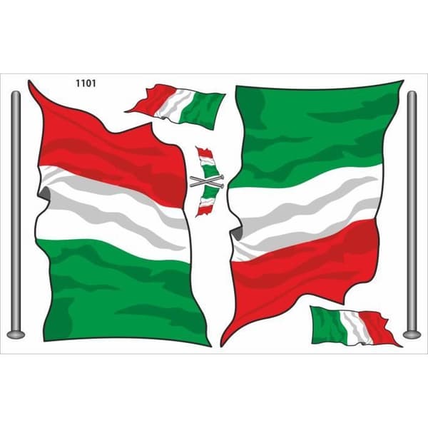 Klistermärke Klistermärke Maxi Decor, Italien Flaggor, 50 x 70 cm