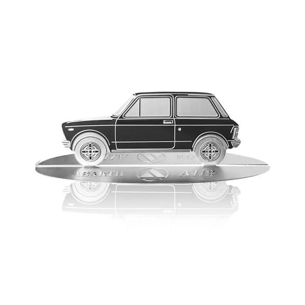 Abarth A112 graverad bilsiluettmodell i rostfritt stål