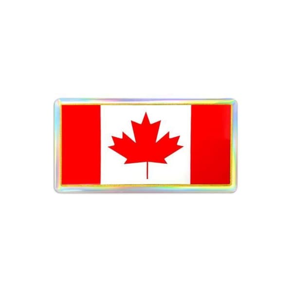 3D Canada Flag Sticker, 88 x 40 mm