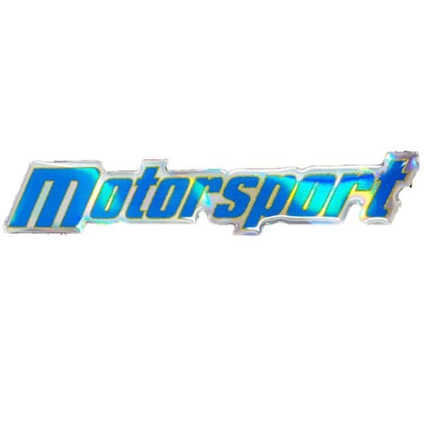 Klistermärke - Motorsport - 3D - Ljusblå - 98 x 19 mm - UV-beständig