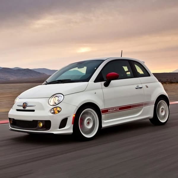 Självhäftande remsor - Fiat - 500 Abarth - Racingknapp - Väderbeständighet - Paket med 2 remsor