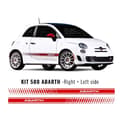 Miniatyrbild 1 av 3: Självhäftande remsor - Fiat - 500 Abarth - Racingknapp - Väderbeständighet - Paket med 2 remsor