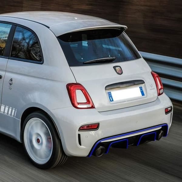 Självhäftande profil - Fiat - 500 Abarth - Blå - 3 mm x 300 cm - 1 rengöringsduk