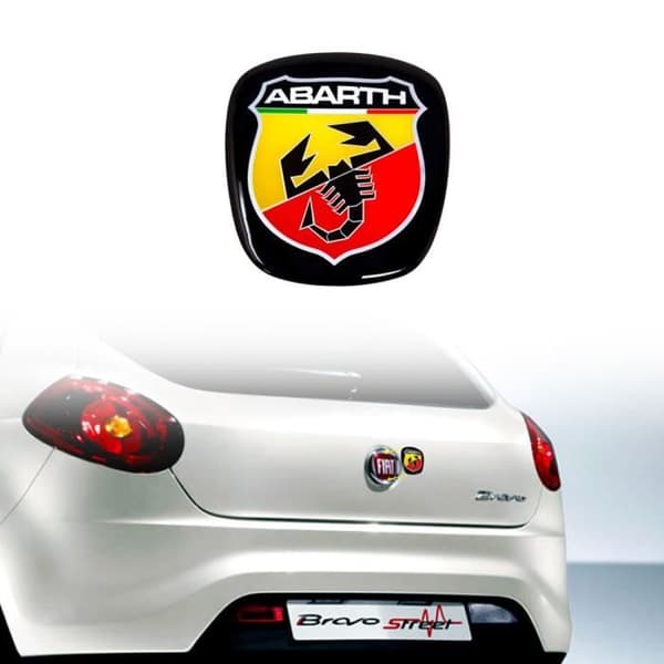 3D Abarth officiella ersättningslogodekal för Fiat Bravo, bak