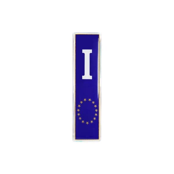 3D Sticker Sticker Plate Italy "I" Europe, 110 x 27 mm