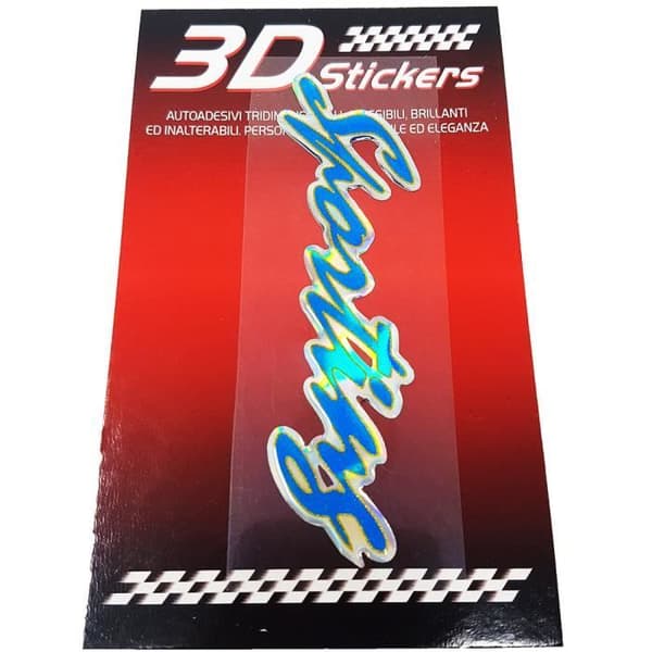 3D Sporting Dekal Ljusblå, 90 x 28 mm