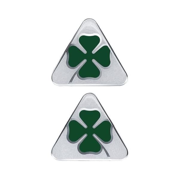 3D-klistermärke - Alfa Romeo - Quadrifoglio Verde - 85 x 95 mm - 2 delar - Flexibel och glansig