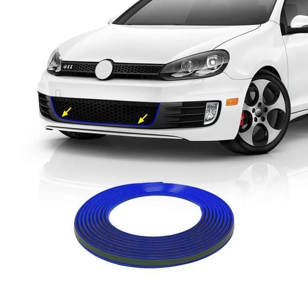 Självhäftande profil - Golf 6 - Blå - Anpassar sig efter stötfångaren - Ingår: Easy Cleaner Pro Towel