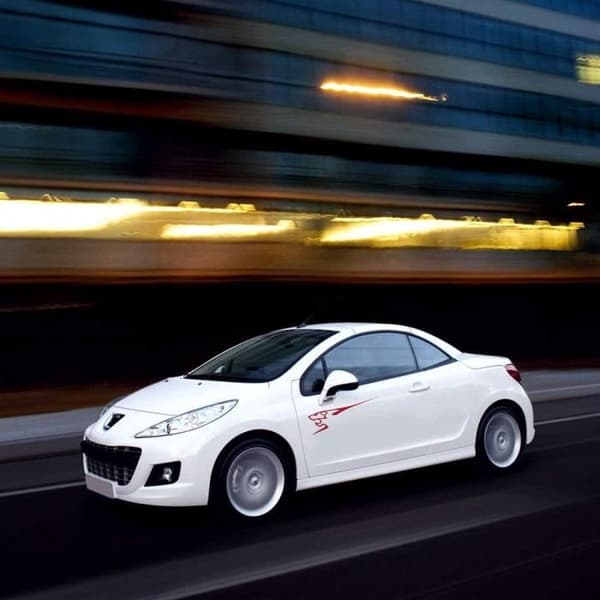 Självhäftande dekorationssats - Peugeot - 207 - Röd - 20 cm - 2 stycken