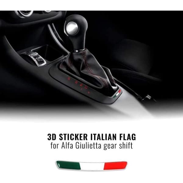 Autocollants - Alfa - Giulietta - Drapeau Italien - 2 Delar - 49 x 8 mm